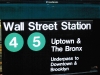 Picture of Wall Street subway sign for Rob Kelly blog
